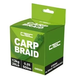 [ 3 ] C-TEC CARP BRAID GREEN 500 M -Vissen Apparatuur Winkel c tec carp braid green 500 m 1