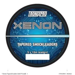 [ 11 ] TRONIXPRO XENON TAPERED LEADERS CLEAR 5 X 15 MTR