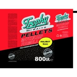 [ 3 ] TROPHY BAITS BLACK HALIBUT PELLETS 800 GRAM