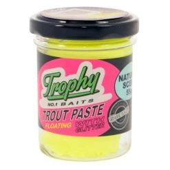 [ 19 ] TROPHY BAITS TROUT PASTE FLOATING NATURAL SCENT 55 GRAM -Vissen Apparatuur Winkel trophy baits trout paste floating natural scent 55 8