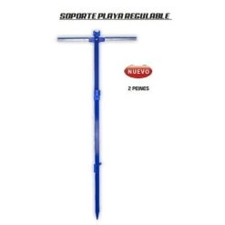 [ 9 ] TURKANA STRANDSTEUN MET TWEE ONDERLIJN-KAMMEN BLAUW